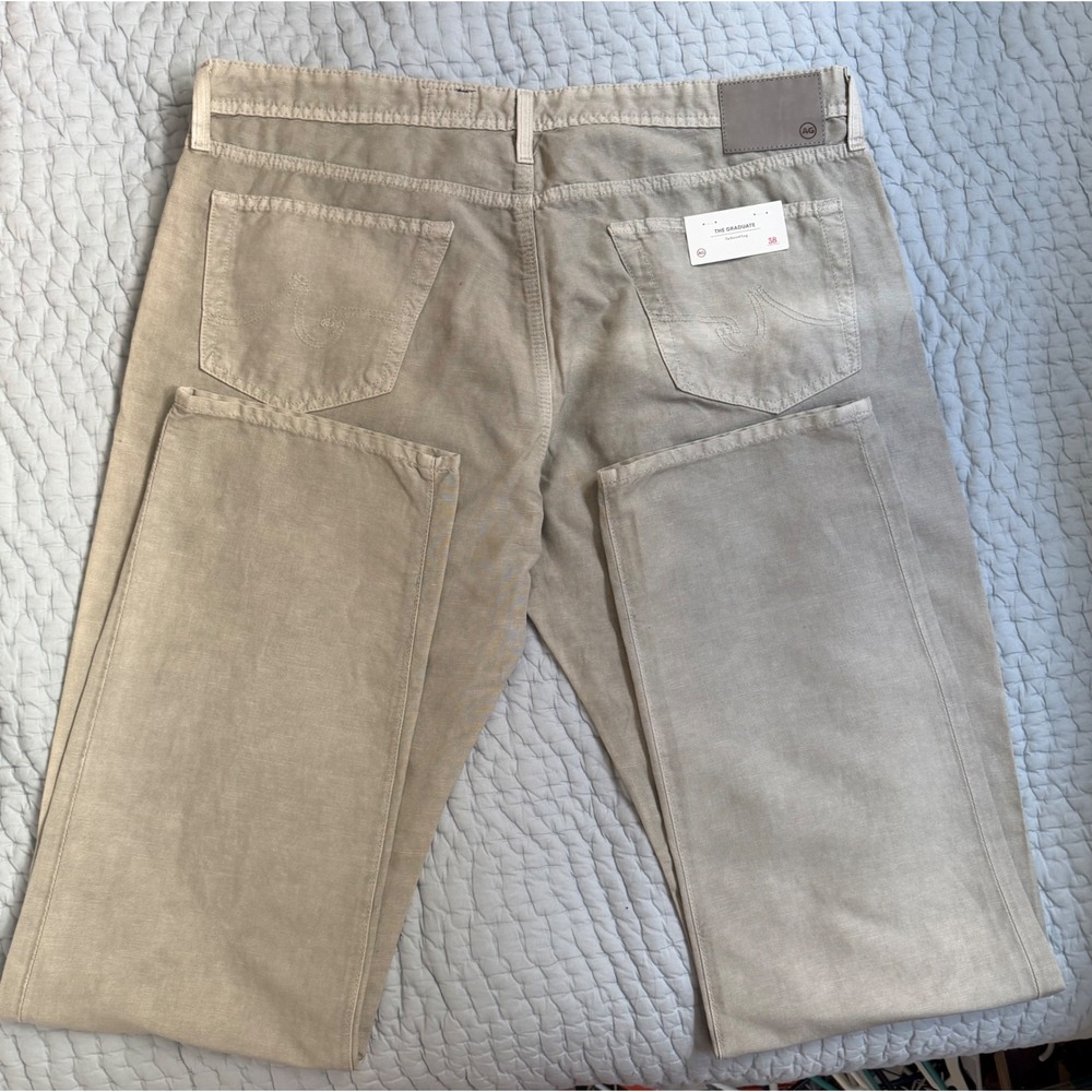 AG Adriano Goldschmied Men's 38 Regular Khaki Pants NWT 35" Inseam